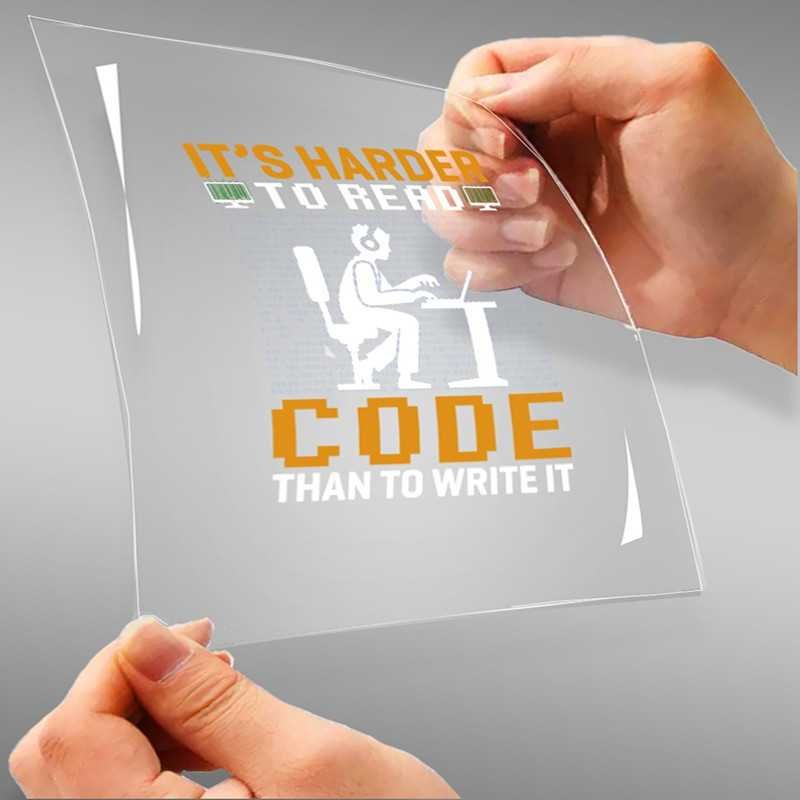 It's Harder To Read Code Than To Write It A4 StickZing
